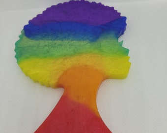 LGBTQ+ Pride Rainbow Afro Coaster