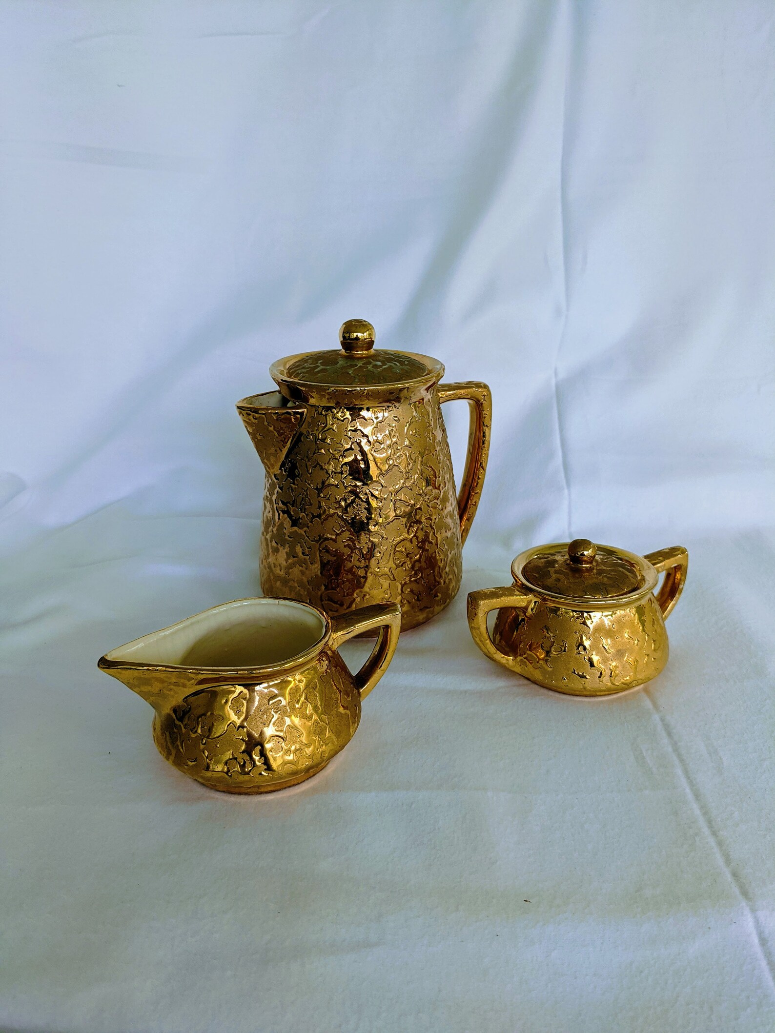1940's McCoy 24K Weeping Gold Tea Set Etsy