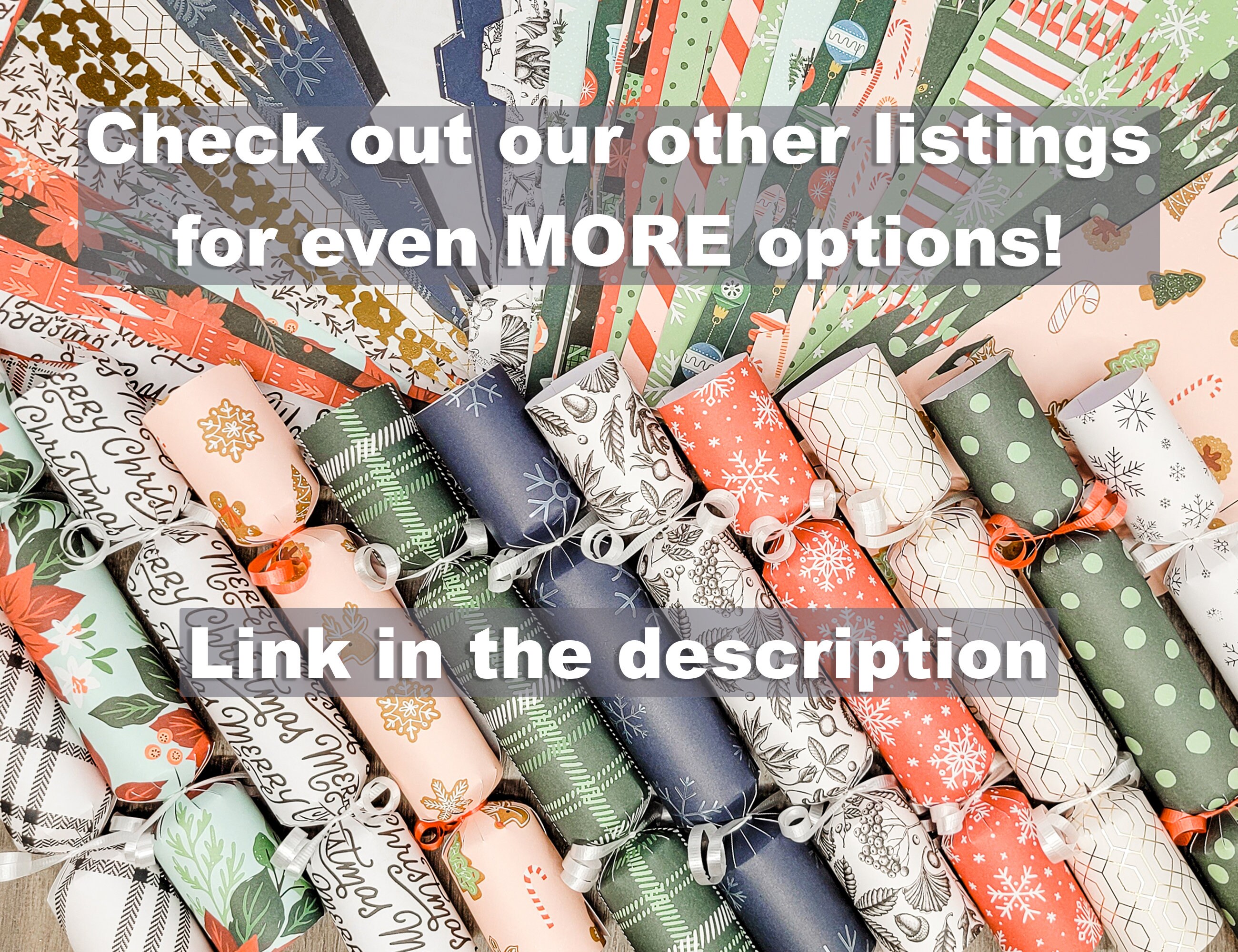 6 Christmas Crackers W/ Snaps Fill Your Own DIY Christmas Etsy