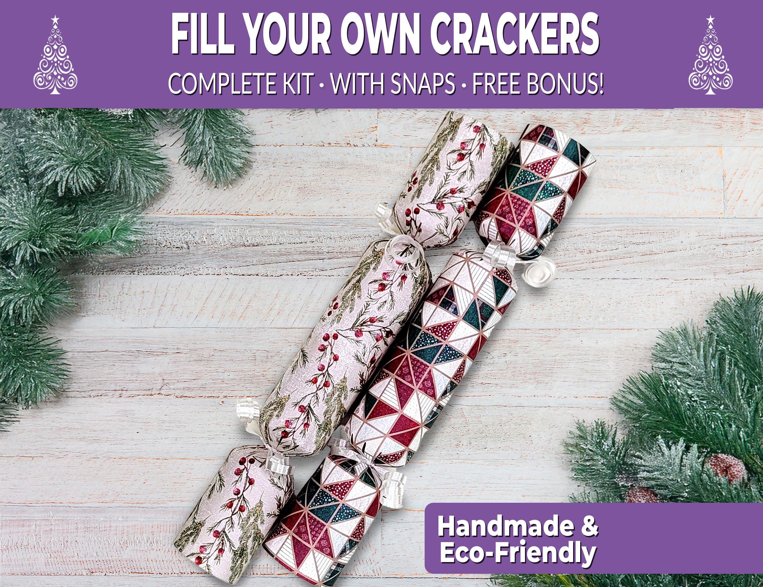 6 Eco Friendly Christmas Crackers W/ Snaps. Fill Your Own DIY Christmas ...