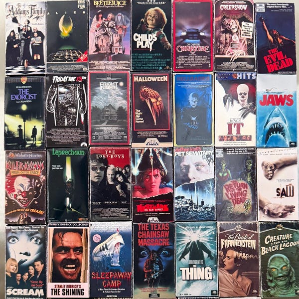 Mini Horror VHS Magnets | Horror Movie Magnets | Cult Classics | 80’s Slasher VHS Movie Magnets | Horror Lover Gift | Nostalgic Horror Decor
