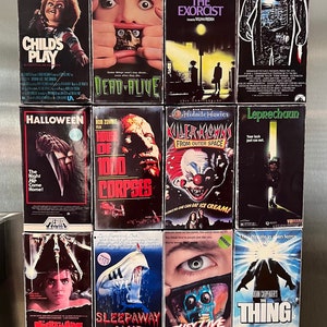 Mini Horror VHS Magnets | Horror Movie Magnets | Cult Classics | 80’s Slasher VHS Movie Magnets | Horror Lover Gift | Nostalgic Horror Decor