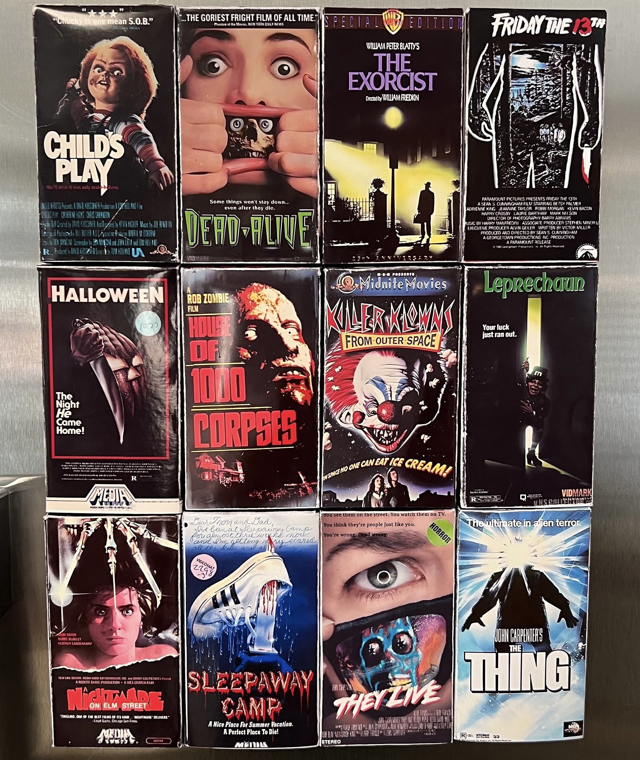 Mini Horror VHS Magnets | Horror Movie Magnets | Cult