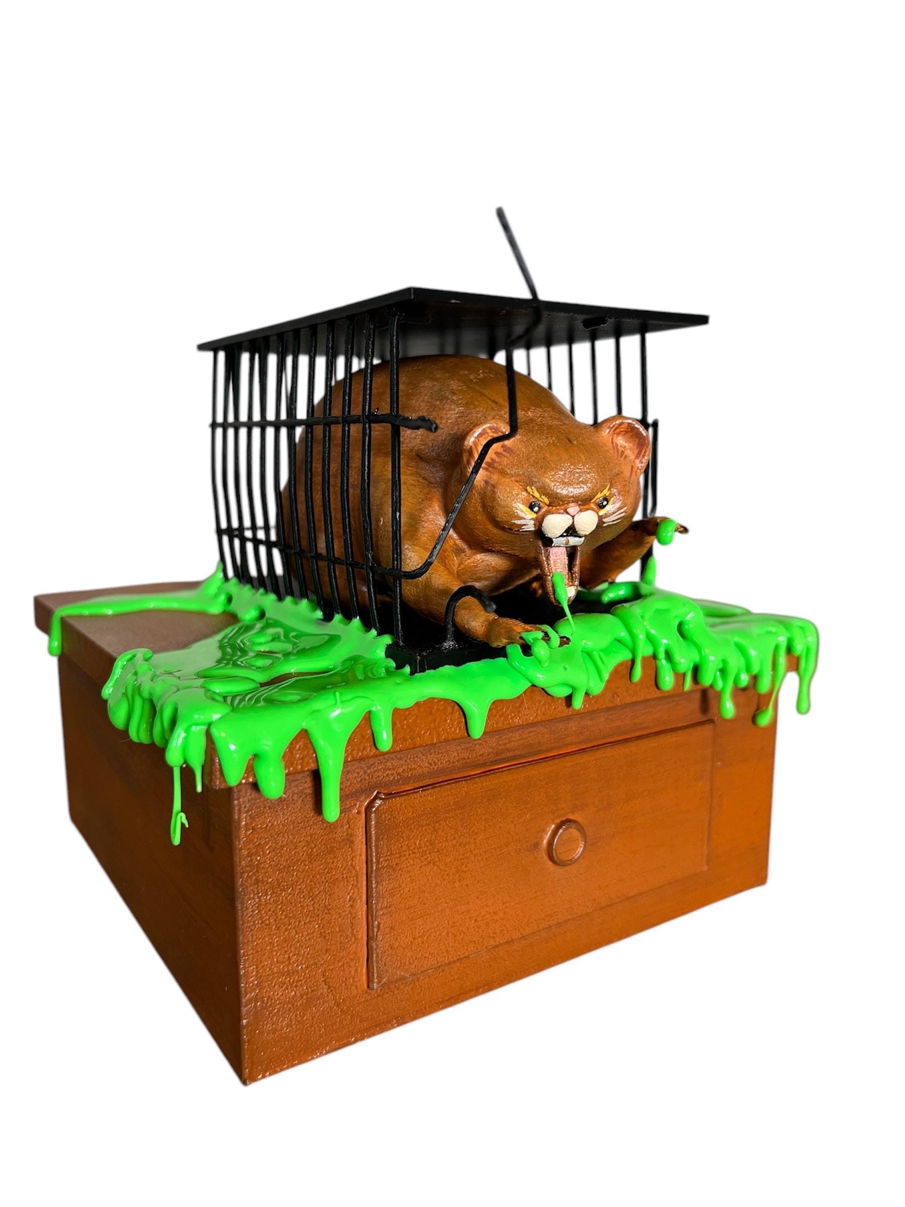 グースバンプス モンスター ブラッド II がハムスター ケージに寄り添う | 3D プリント グースバンプス フィギュア | グースバンプス コレクション 本棚 デコレーション