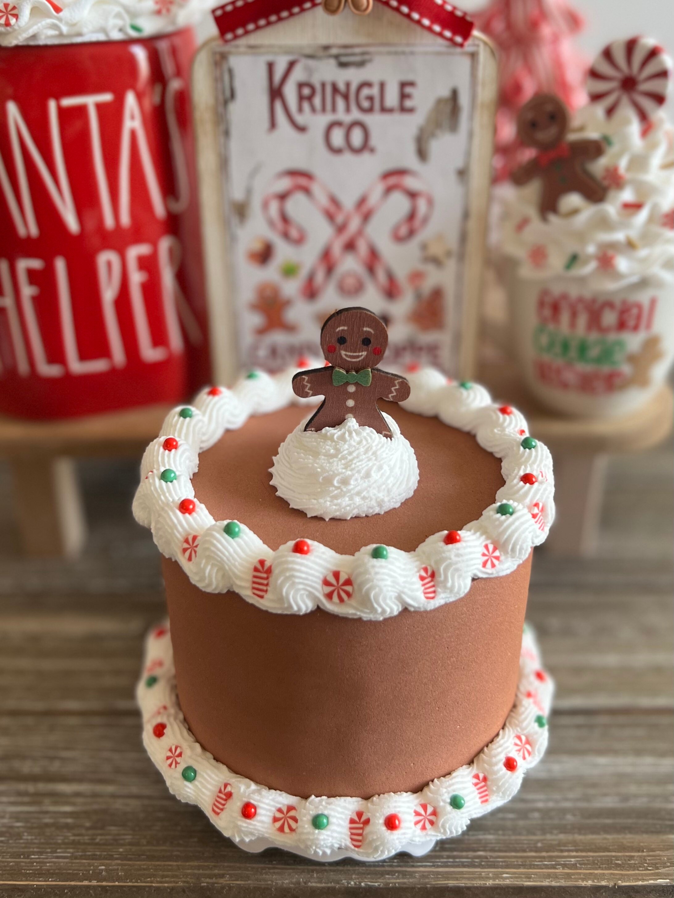 Fake Mini Gingerbread Cake Faux Gingerbread Cake Etsy