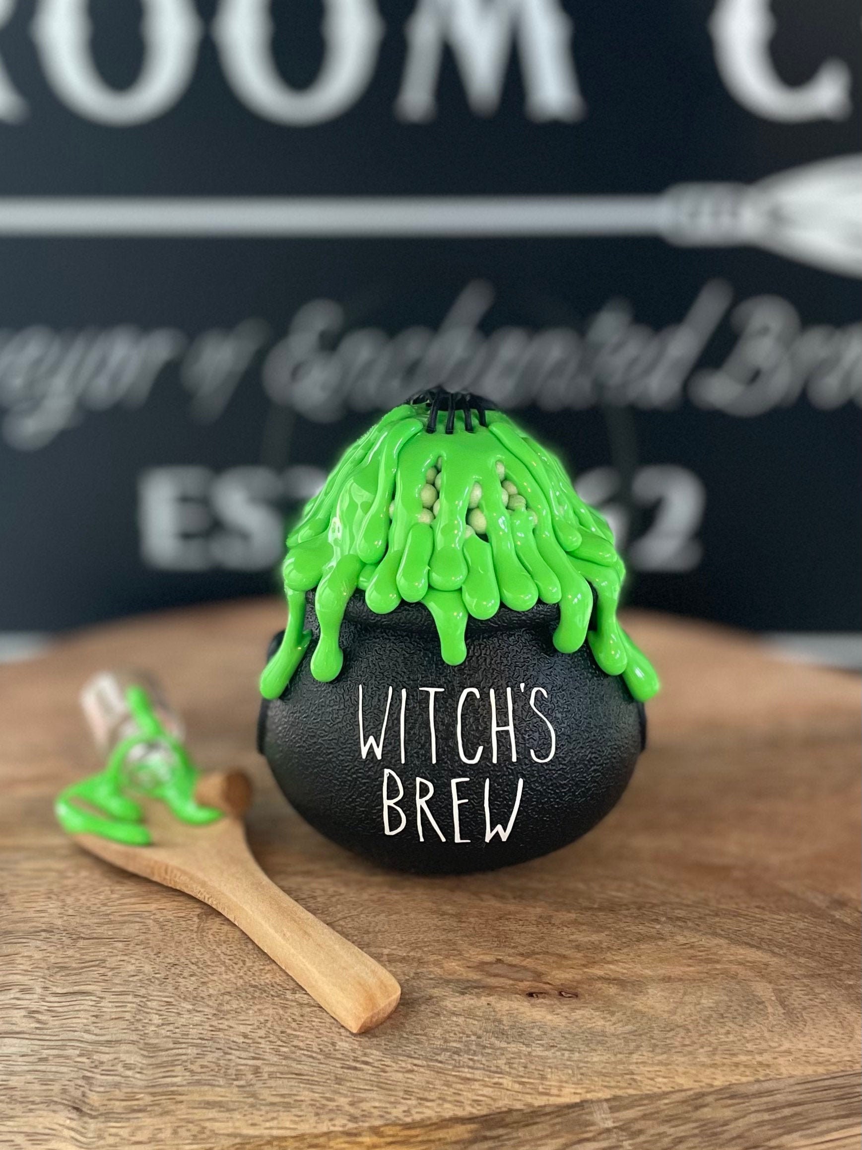 Witch’s Brew Mini Cauldron w/ Wooden Spilled Potion Spoon | Hocus Poc…