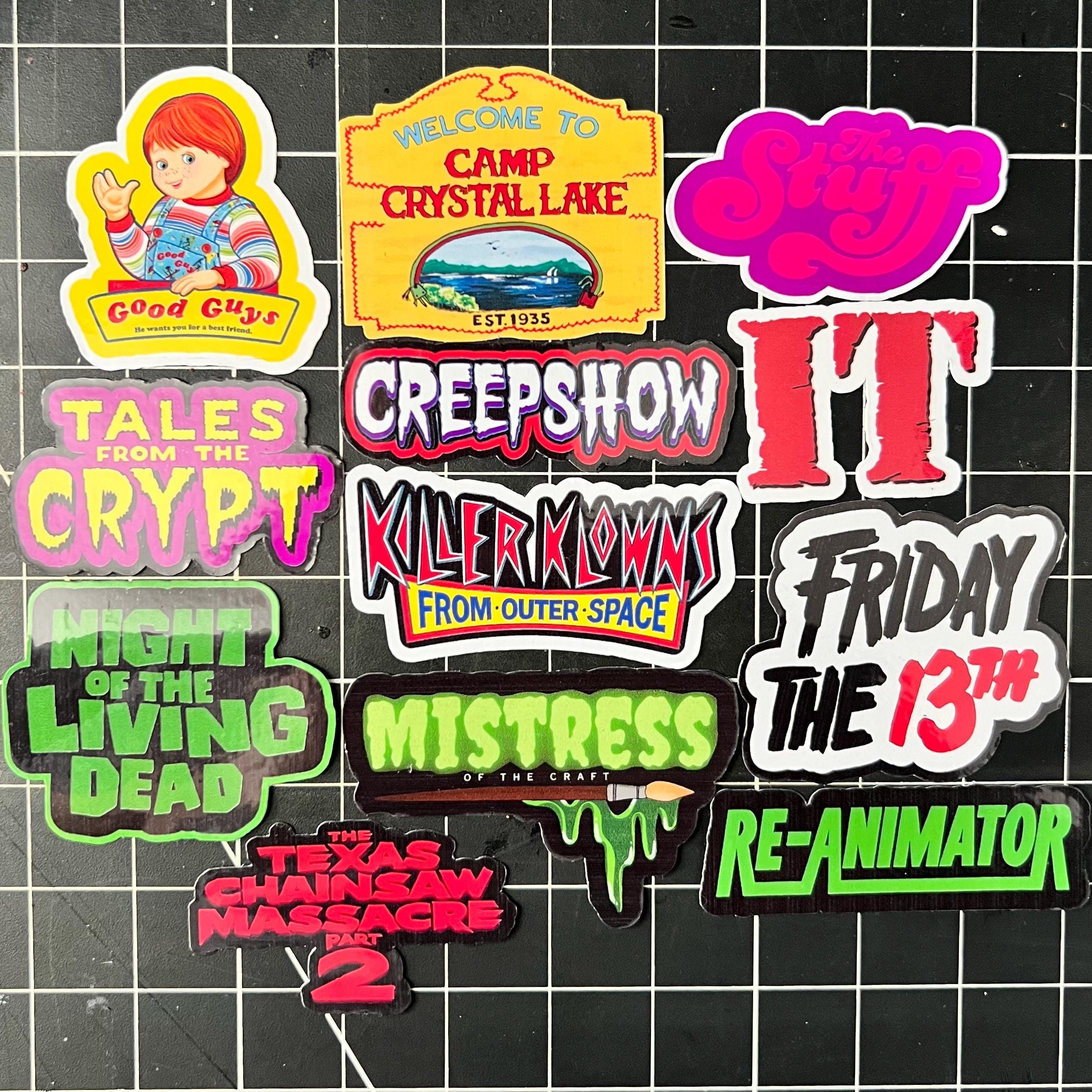Horror Movie Logo Stickers | Laminated Horror Logo Stickers | Movie ...
