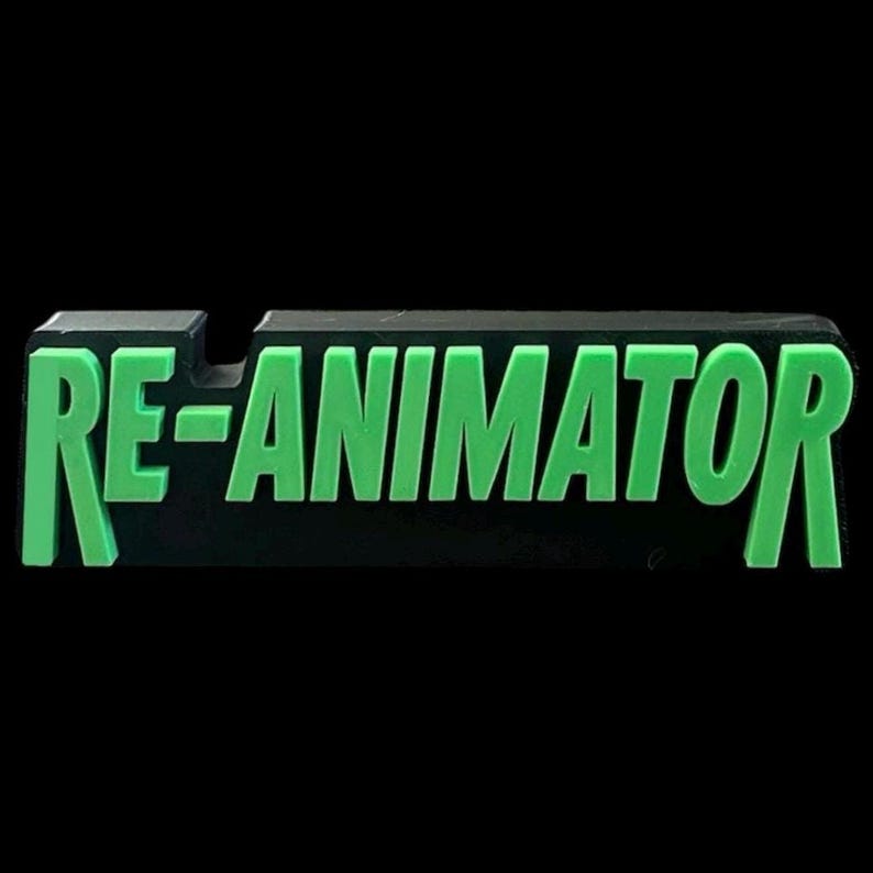 3D Printed Re-animator Movie Logo Sign | Horror Decor - Etsy