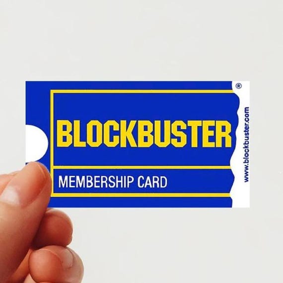 Blockbuster Membership Movie Rental Card 3.5” Sticker | 90’s Nostalgia Sticker | High Quality Laminated, Water Resistant, UV Protected