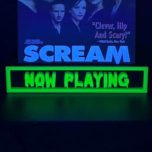 Now Playing VHS Stand | VHS Display Stand | Black Light Vhs Display | Horror VHS Display | Movie Room Decor