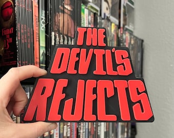 Devils Rejects Sign | Horror Movie Logo | Horror Bust Movie Sign | 3D Printed Horror Movie Sign For Display