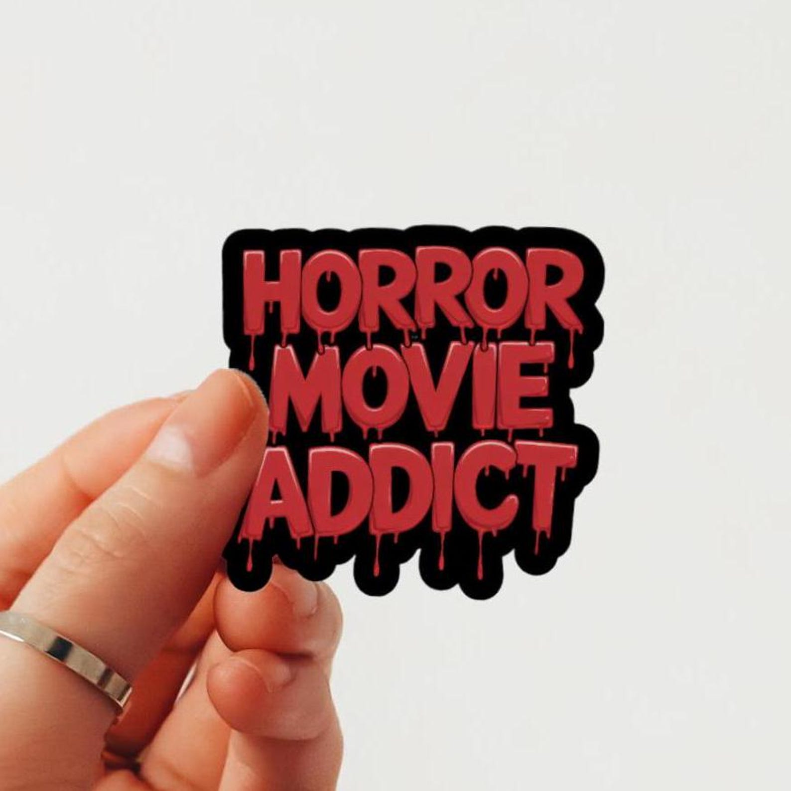 Blood Rip Horror Horror Movie Addict Sticker | Blood Drip, (2