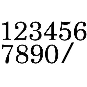 Acrylic numbers/ Modern and minimalist house/room numbers black acrylic with adhesive tape already style03