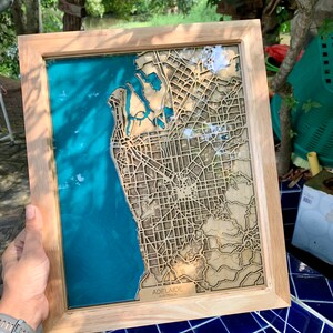 city map, Custom wood city map any city you want and free shipping