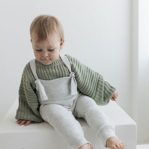 Chunky Knit Oversized Sweater, Organic Cotton Baby & Toddler Gender Neutral Pullover Sweater, Baby Shower Gift image 6