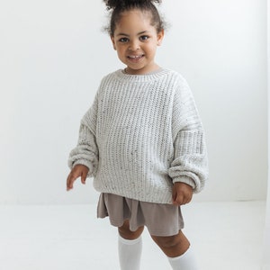 Chunky Knit Oversized Sweater, Organic Cotton Baby & Toddler Gender Neutral Pullover Sweater, Baby Shower Gift image 3