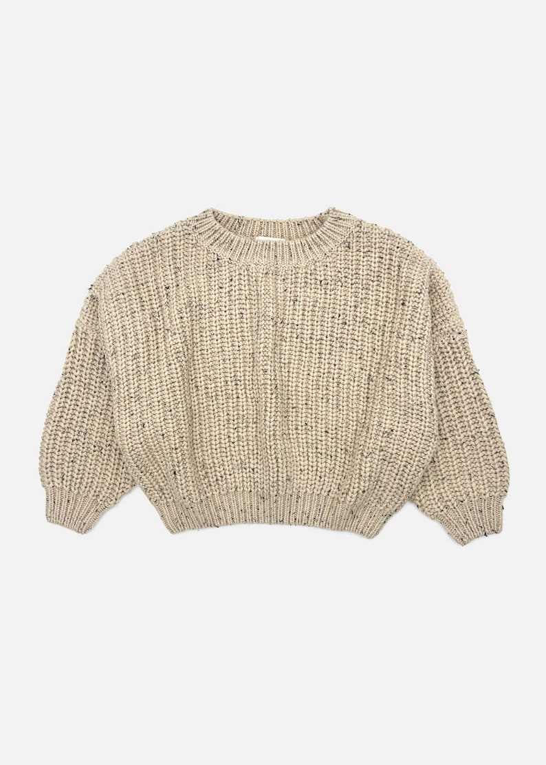 Chunky Knit Oversized Sweater, Organic Cotton Baby & Toddler Gender Neutral Pullover Sweater, Baby Shower Gift image 7