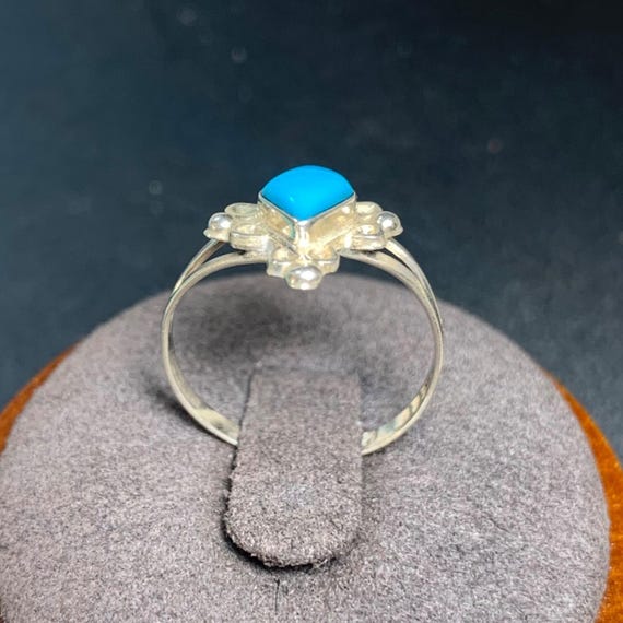 Composite Turquoise Scroll Statement Ring Solid S… - image 4