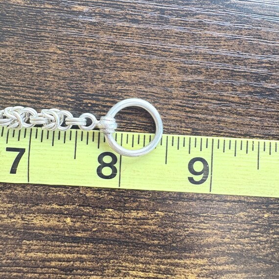 Interlocking Link Chain Bracelet Toggle Clasp Ste… - image 9
