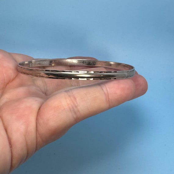 VTG Solid Sterling Silver 925 Minimalist Classic … - image 2