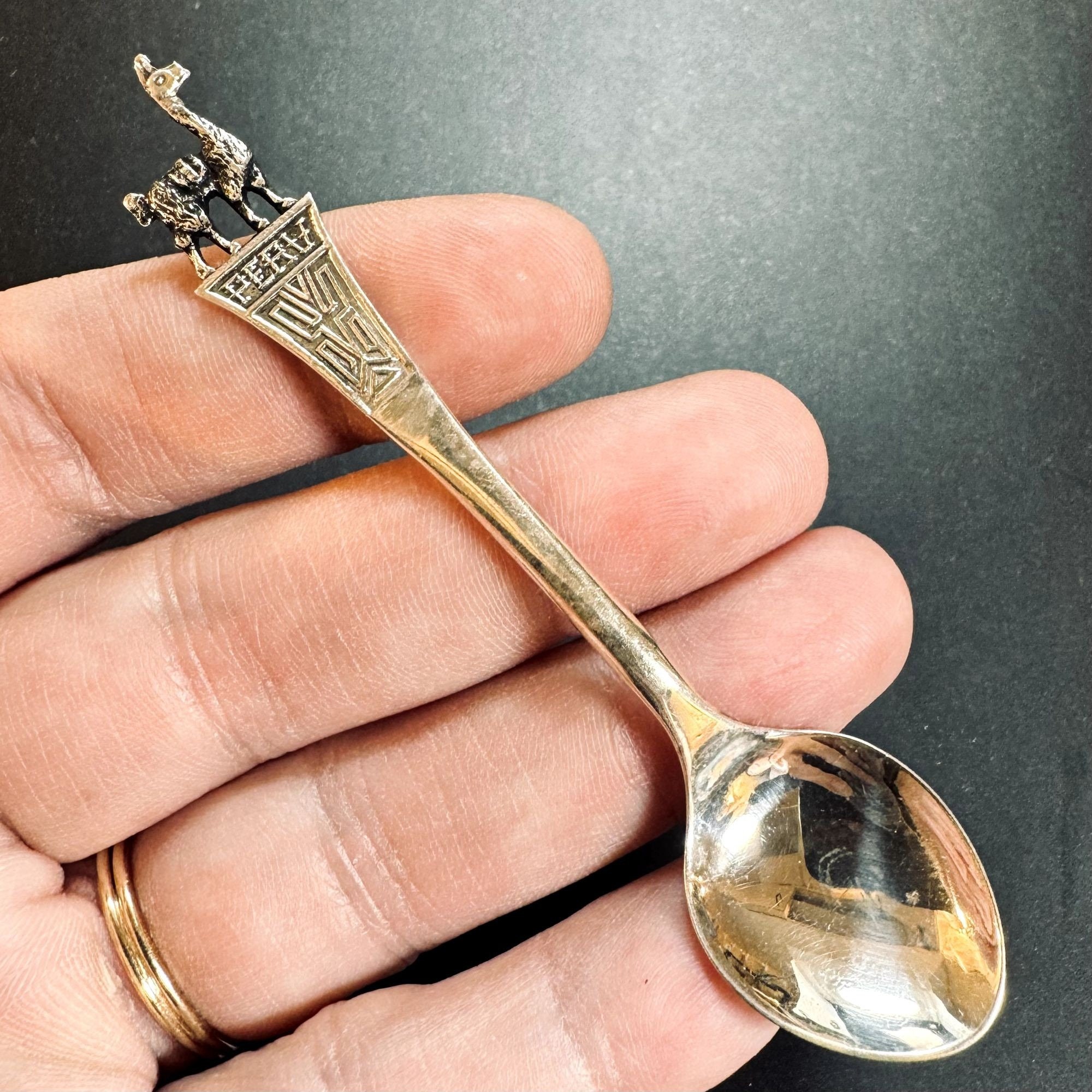 Vintage Sterling Silver 925 Collectable Spoon Travel Souvenir Peru