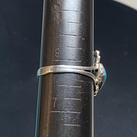 Solid Sterling Silver 925 Composite Turquoise Scr… - image 8