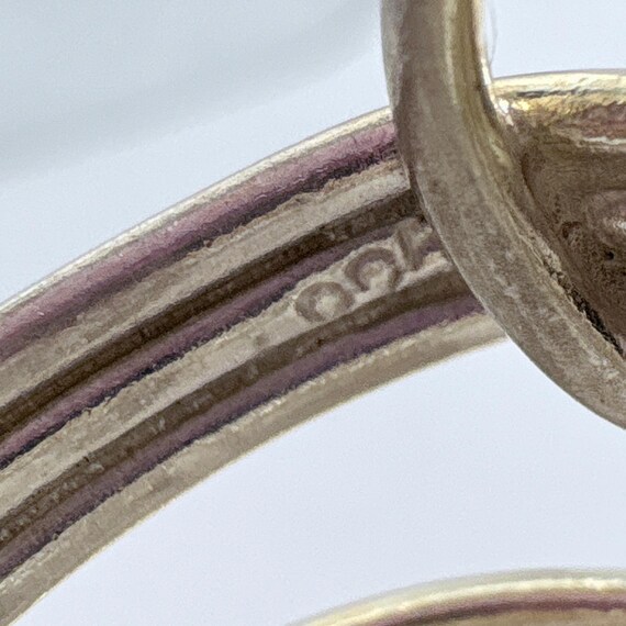 VTG Solid Sterling Silver 925 Interlocking Wrap D… - image 8