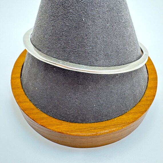 VTG Solid Sterling Silver 925 Squared Bangle Brac… - image 5