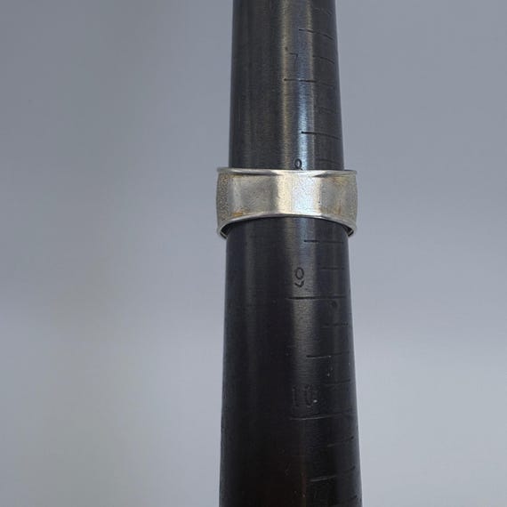 VTG Solid Sterling Silver 925 Rough Textured Tape… - image 9