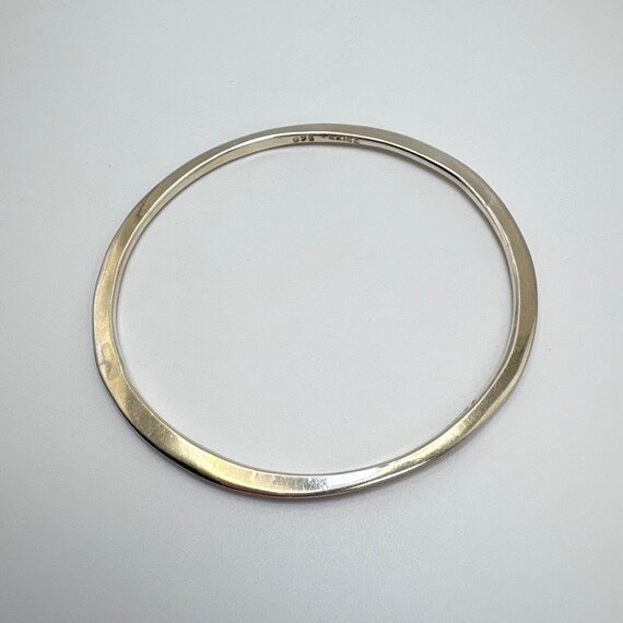 VTG Solid Sterling Silver 925 Squared Bangle Brac… - image 8