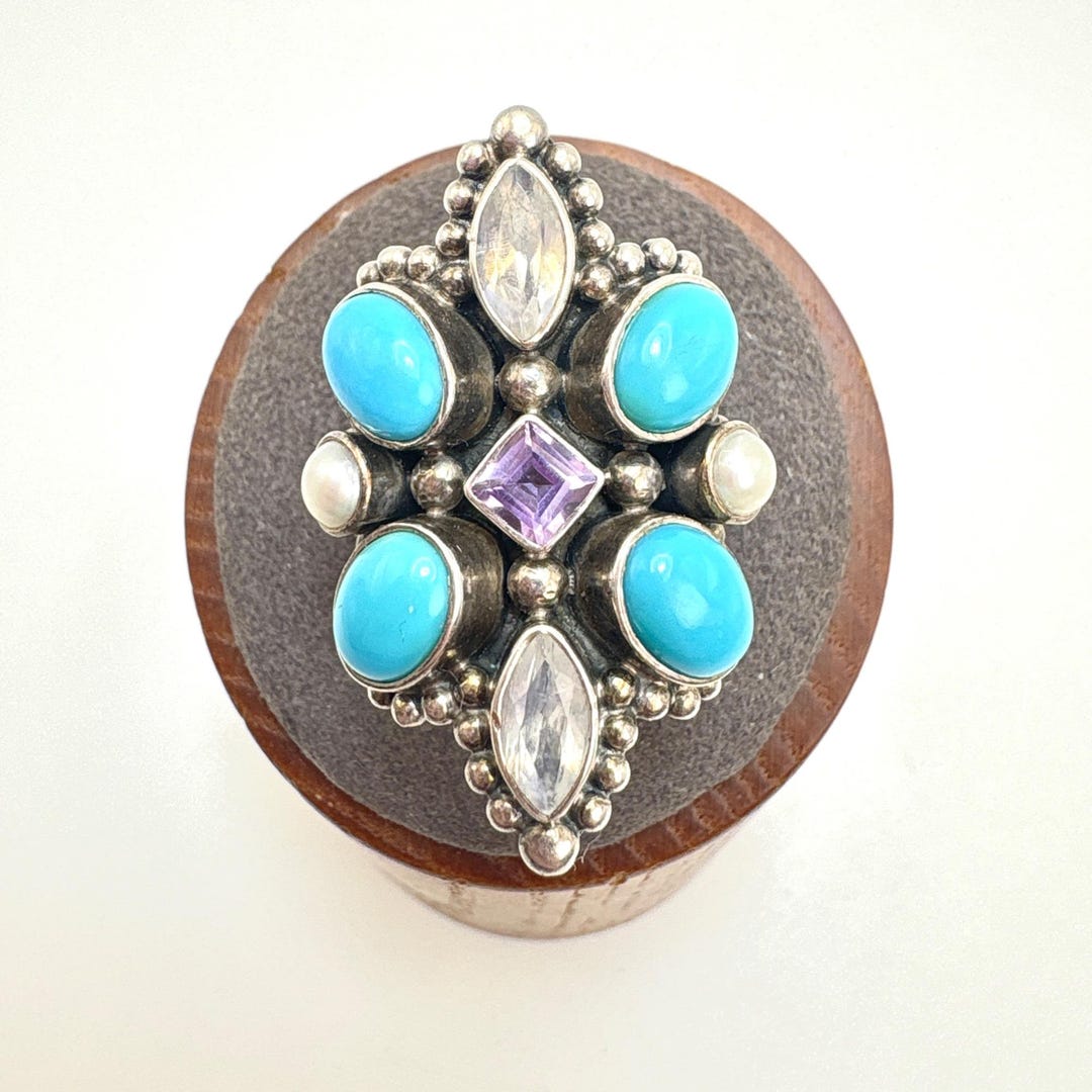 Nicky Butler Raj Collection Nicky Butler Raj Blue Turquoise Multi Gem Sterling Silver 6/1200 ...