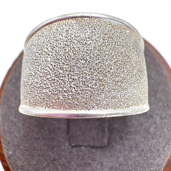 VTG Solid Sterling Silver 925 Rough Textured Tape… - image 2