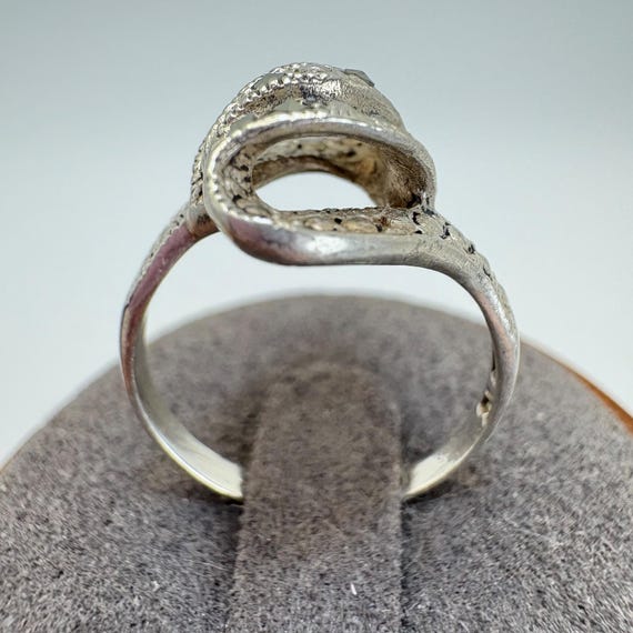 Marcasite Freeform Statement Ring VTG Solid Sterl… - image 5