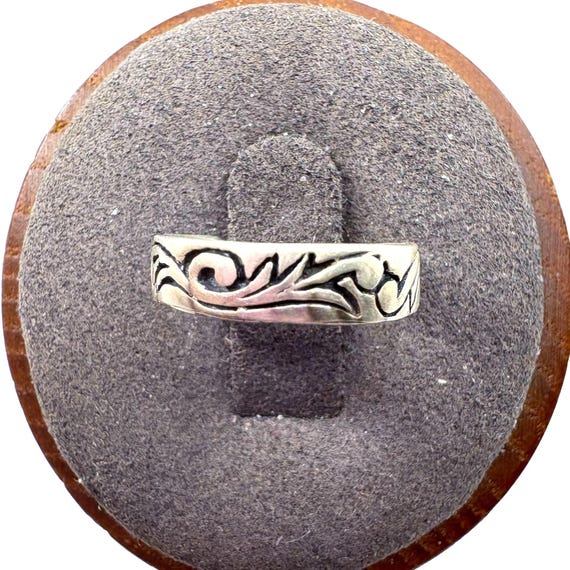 Sterling Silver 925 Toe Ring Open Back Scroll Des… - image 1