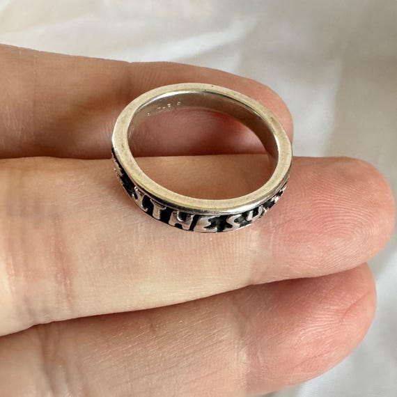 VTG Solid Sterling Silver 925 Scripture Design 4m… - image 4