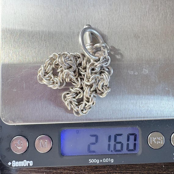 Interlocking Link Chain Bracelet Toggle Clasp Ste… - image 8