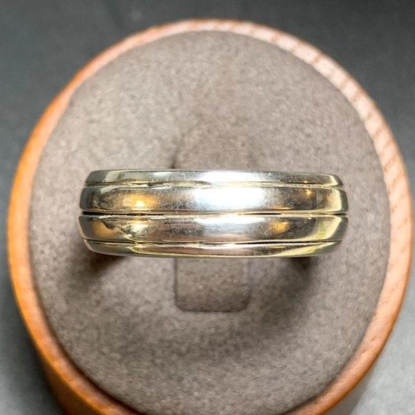 Solid Sterling Silver 925 Elegant Men's Traditional Wedding Band Ring Size 13