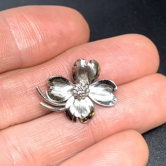 VTG Solid Sterling Silver 925 Small Flower Design… - image 5