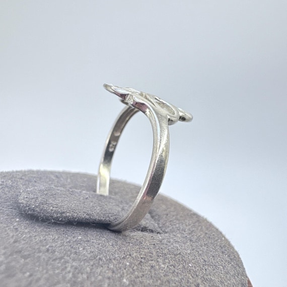Openwork Scroll Design Band Ring VTG Solid Sterli… - image 2