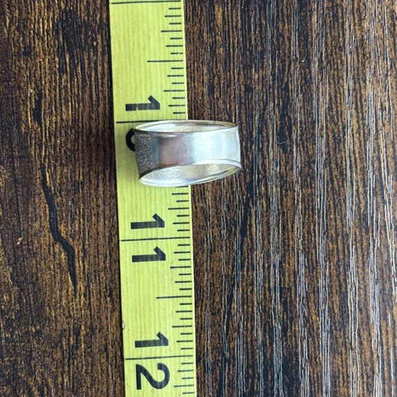 VTG Solid Sterling Silver 925 Rough Textured Tape… - image 7