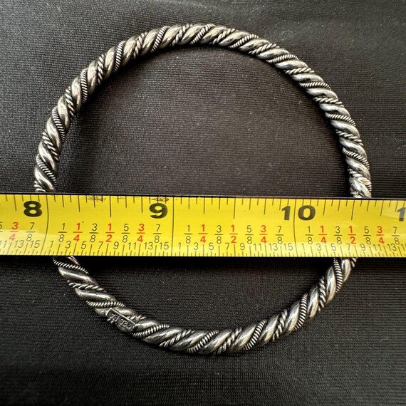 Solid Sterling Silver Double Twist Design Cable B… - image 5