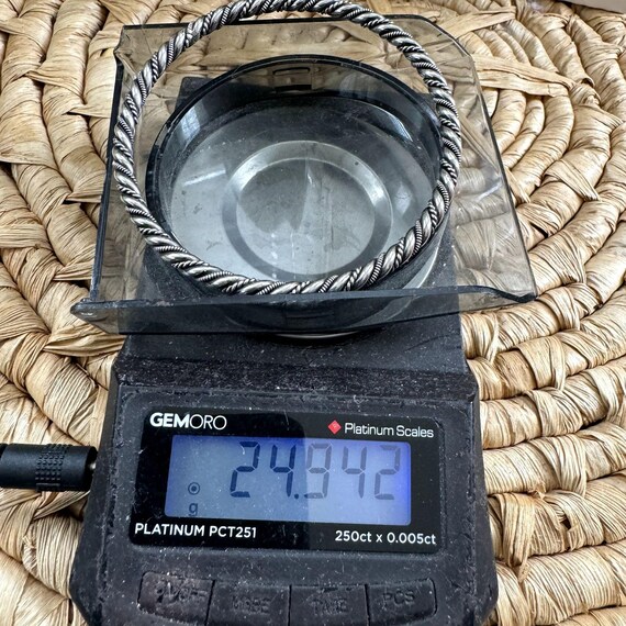 Solid Sterling Silver Double Twist Design Cable B… - image 7