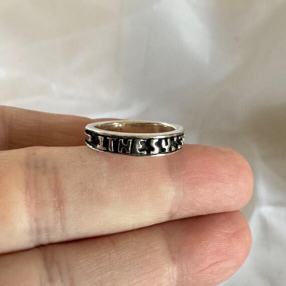 VTG Solid Sterling Silver 925 Scripture Design 4m… - image 3