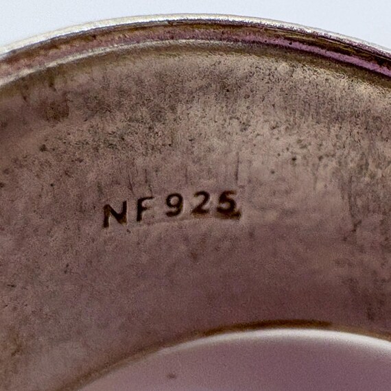 VTG Solid Sterling Silver 925 Rough Textured Tape… - image 5