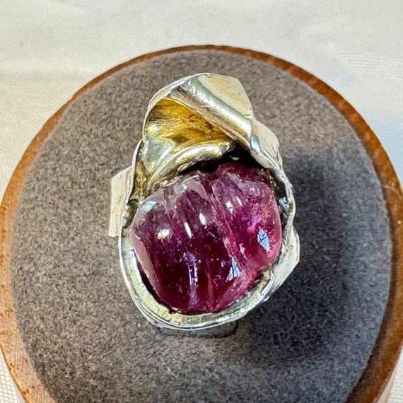 Silver Raspberry Handmade Sterling Silver 925 Carved Natural Raspberry… - Gem