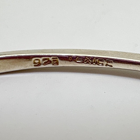 VTG Solid Sterling Silver 925 Squared Bangle Brac… - image 7