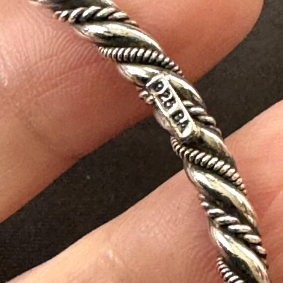 Solid Sterling Silver Double Twist Design Cable B… - image 3