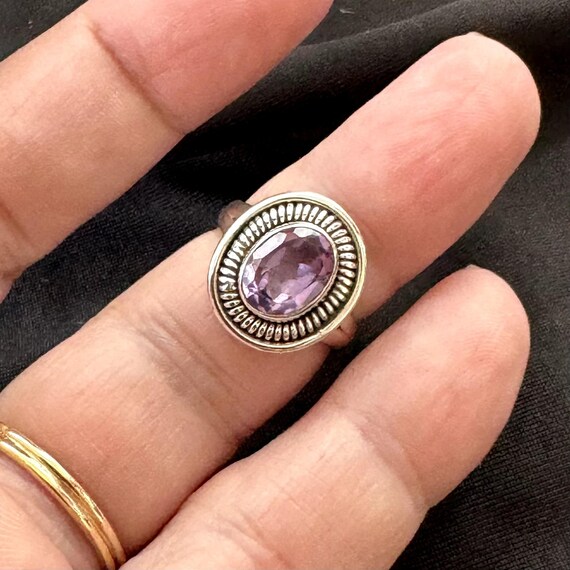 VTG Amethyst Ring Statement Boho Southwestern Rop… - image 6