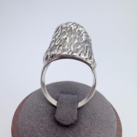 Three Dimensional Lion Head Statement Ring VTG St… - image 5