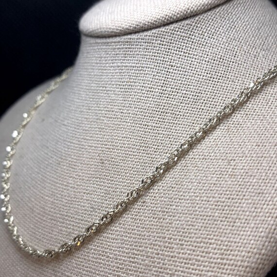 VTG Sterling Silver 925 Italy Twist Rope Chain Ne… - image 4